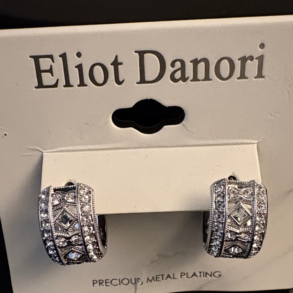 Eliot Danori Silver And Crystal Earrings